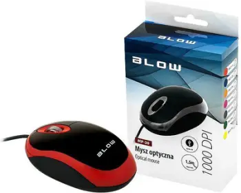 Maus Blow MP20 (84-011#), 3 butona, 1000DPI, USB, i kuq/zi