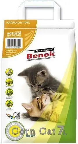 Rërë natyrale për mace Super Benek, 25 l