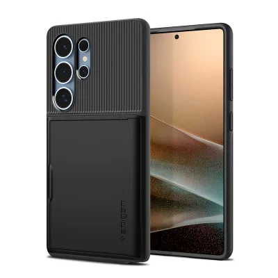 Mbrojtëse Spigen Slim Armor CS për Galaxy S25 Ultra, e zezë - 1