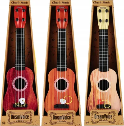 Ukulele lodër DreamVoice Classic Music, 48cm, për fëmijë 3+, shumëngjyrësh - 1