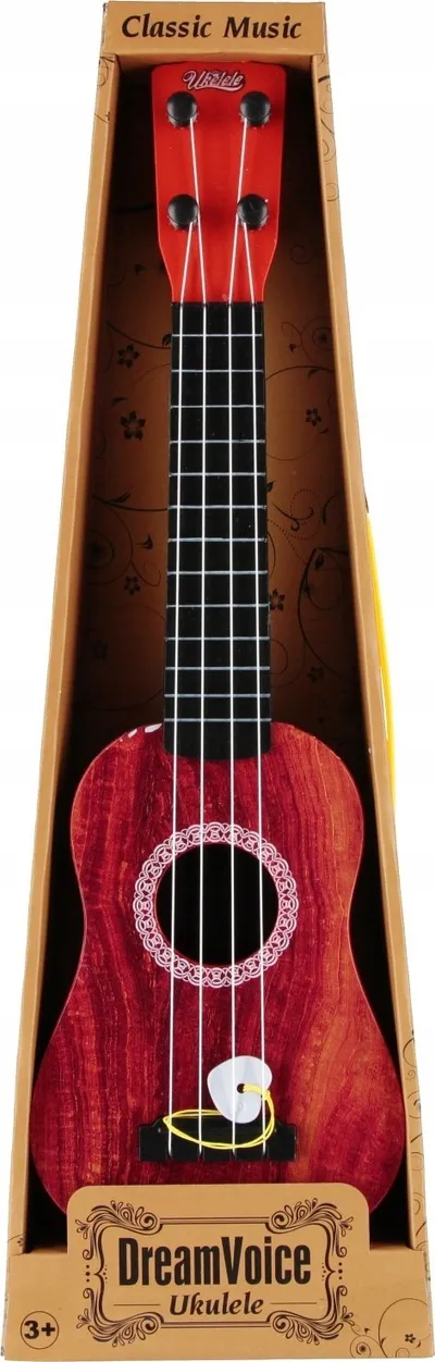 Ukulele lodër DreamVoice Classic Music, 48cm, për fëmijë 3+, shumëngjyrësh - 3