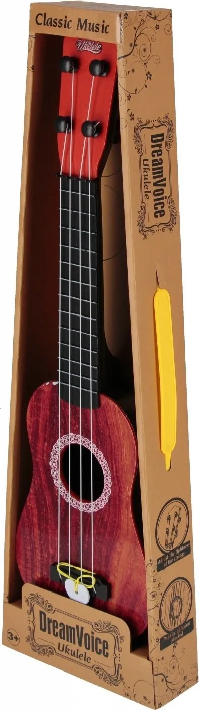 Ukulele lodër DreamVoice Classic Music, 48cm, për fëmijë 3+, shumëngjyrësh - 5