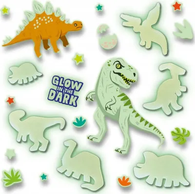 Set dekorimi muri SES Creative Glowing Dinos 25127, që ndriçon në errësirë, për fëmijë 5+ - 3