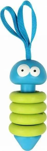 Lodër interaktive për qen Coockoo Larry, gome, për shpërblime, blu jeshile