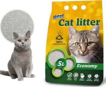 Rërë higjienike për mace Hilton Bentonite Economy, 5L, 4.9kg, pa aromë