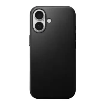 Maskë mbrojtëse Nomad Modern Leather, për iPhone 16, lëkurë, e zezë