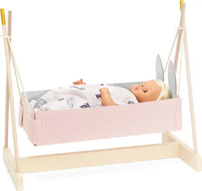 Djep lëkundës për kukulla Skrållan Doll, për kukulla standarde, shumëngjyrësh - 4