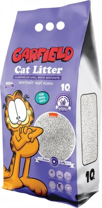 Rërë higjienike për mace Garfield, bentonit, aromë livando, 10L