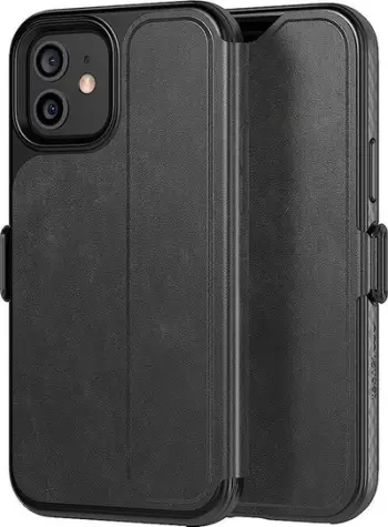 Mbulesë portofol Tech21 Evo për iPhone 12 12 Pro, me xhepa për karta, e zezë