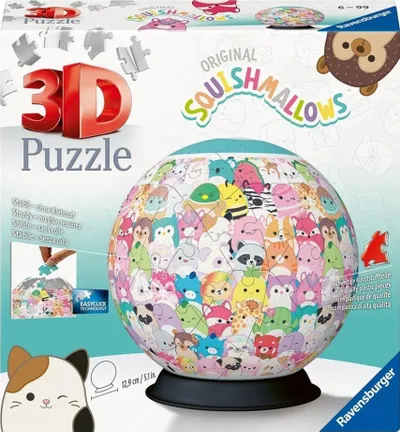 Puzzle 3D Ravensburger Squishmallows Easter Gifts, 72 pjesë, pa ngjitës, shumëngjyrësh - 1