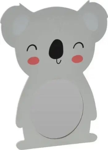 Pasqyrë murale për fëmijë Home Styling Collection Happy, 25 x 35 cm, kornizë koala me ngjyra