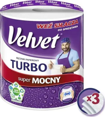 Letra kuzhine Velvet Turbo, 1 rrotull, e bardhë
