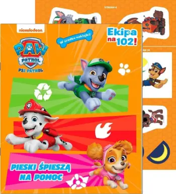 Libër për fëmijë Paw Patrol Pups Hurry to the Rescue Team 102, në polonisht, kopertinë e butë, format i madh, shumëngjyrësh