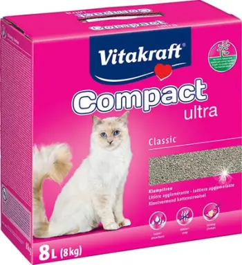 Rërë për mace Vitakraft Compact Ultra Natural, 8 l / kg
