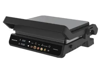 Grill elektrik Taurus Asteria Digital 2 in 1, pllaka jo ngjitëse, termostat digjital, çelik i zi