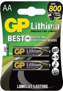 Bateri litium GP GPPCL15LF000 AA, 1.5V, paketim 2 copë - 1