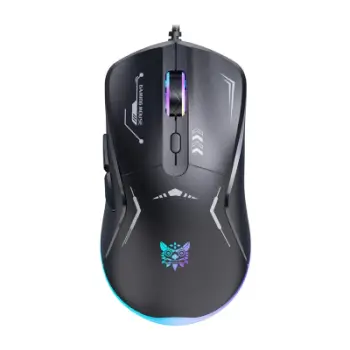 Mi kompjuteri gaming Onikuma CW929, me kabllo, 6400 DPI, RGB, i zi