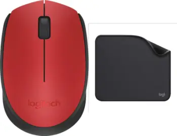 Set aksesorësh Logitech M171, maus pa tela, Studio Series, i kuq dhe gri grafit