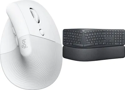 Set tastierë dhe maus Logitech Lift for Mac dhe Ergo K860, wireless, ergonomik, gri - 1