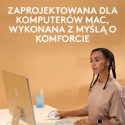 Set tastierë dhe maus Logitech Lift for Mac dhe Ergo K860, wireless, ergonomik, gri - 3