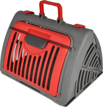 Kafaz transporti Emako, për mace dhe qen, plastikë, i palosshëm, 46 x 35 x 33 cm