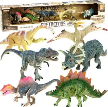 Set figurina dinosauri Jokomisiada DINOSAURS ZA2051, 6 copë, të pikturuara, shumëngjyrëshe