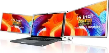 Monitor portativ Extralink Smart Life S600, 15", FHD, USB C, i bardhë