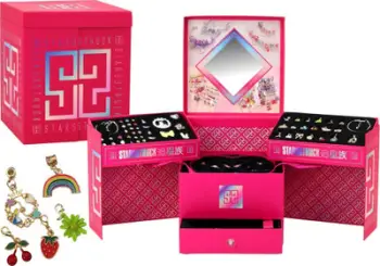 Set DIY për bërje bizhuterish Starstruck, 1267 pjesë, kuti rozë