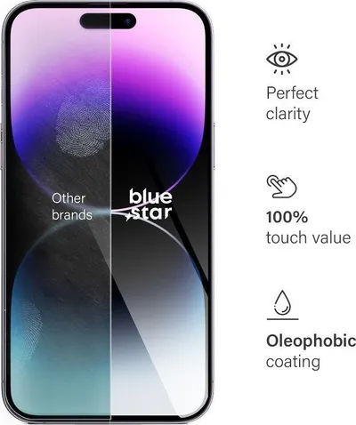 Mbrojtës ekrani xhami iPhone 14 Pro, tempered glass, transparent - 3
