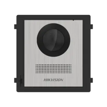 Modul hyrës video Hikvision DS-KD8003-IME1(B)/NS, domofon IP, panele inoksi, i zi