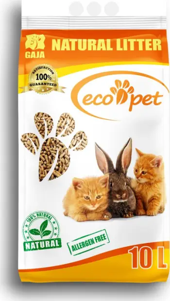 Rërë higjienike për mace Gaja Eco-Pet Natural, 10 L, pelet druri, natyrale