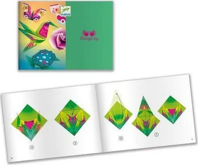 Set origami Djeco Tropics, fletë shumëngjyrëshe, motive tropikale - 2