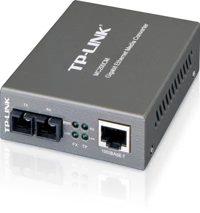 Konvertues fibër në Ethernet TP-Link MC200CM, Gigabit 10/100/1000Mbps, multi mode, i zi - 1