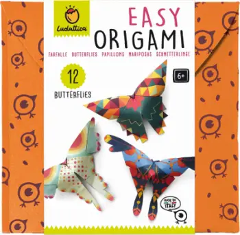 Set origami për fëmijë Ludattica Easy Origami Butterflies, 12 flutura, 6+