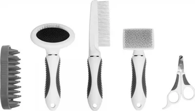 Set për krehje mace CATIT 2.0 Shorthair Grooming Kit, për qime të shkurtra, shumëpjesësh, i bardhë - 3