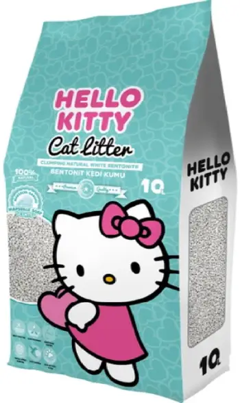 Rërë higjienike Hello Kitty Bentonite Litter, 10L, aromë sapun Marseille, e bardhë