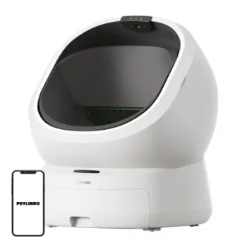 Tualet automatik mace Petlibro Luma, vetëpastrues, kamerë HD AI, i bardhë