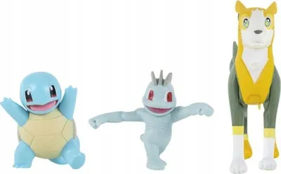 Set figura Pokémon Jazwares Battle, Boltund 3", Squirtle 2", Machop 2", shumëngjyrësh - 2