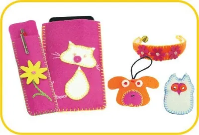 Set kreativ me filc Abino Felt Factory, për aksesorë DIY, shumëngjyrësh - 2