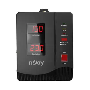 Stabilizator tensioni nJoy Alvis 2000 AVRL-20002AL-CS01B, 2000VA 1200W, 2 dalje Schuko, ekran digjital, gri