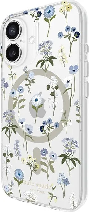 Mbrojtëse telefoni Kate Spade York Precious Bloom MagSafe, për iPhone 16, transparente, me lule - 4