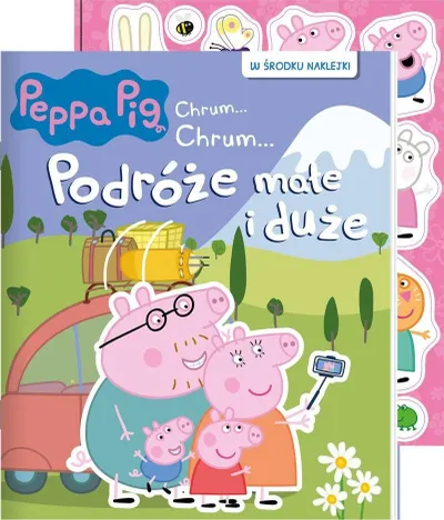 Libër aktivitet Peppa Pig Small and Big Travels, ngjitëse, ngjyrosje, shumëngjyrësh - 1