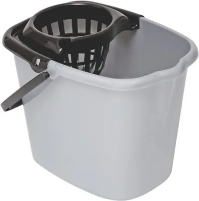 Kovë plastike me shtrydhës, 12L, për mop, ngjyra të ndryshme - 2
