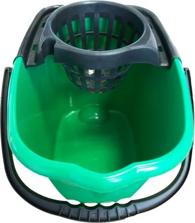 Kovë plastike me shtrydhës, 12L, për mop, ngjyra të ndryshme - 3