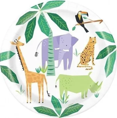Pjata letre Godan Animal Safari, 23 cm, set 8 copë, shumëngjyrëshe - 1