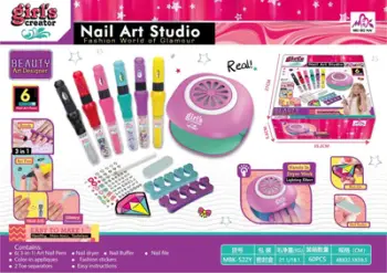 Set manikyri për fëmijë Girl's Creator Nail Art Studio, 6 stilolapsa thonjsh, me tharëse, rozë