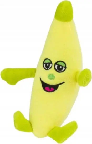 Lodër për qen BarryKing Banana, pelushi, 15.5 cm, e verdhë