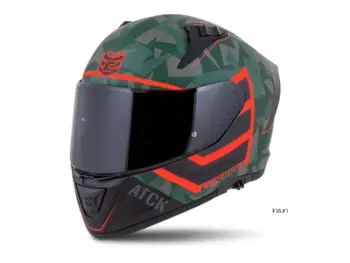 Helmetë integrale Cassida Aero ATCK, polikarbonat, homologim ECE 22.06, kamuflazh jeshile e zezë gri portokalli