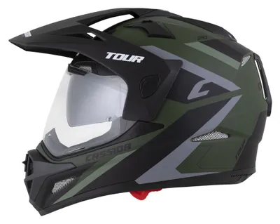 Kaskë moto CASSIDA Tour 2.0 X-tra, Pinlock ready, mat e gjelbër gri e zezë - 2