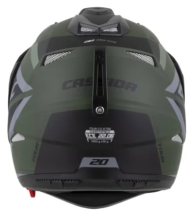Kaskë moto CASSIDA Tour 2.0 X-tra, Pinlock ready, mat e gjelbër gri e zezë - 4